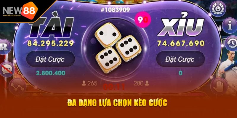Tài Xỉu NEW88 4 Tỷ lệ trả thưởng tài xỉu NEW88